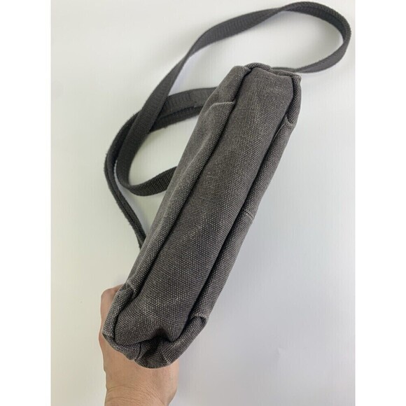 Travelon Anti-Theft Heritage Small Crossbody Bag Gray Cotton Canvas Zip RFID - Picture 4 of 16